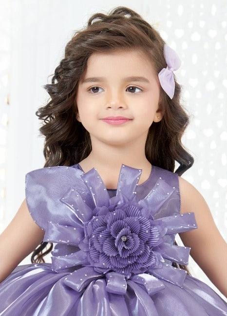 Icy Lavender - Luxe Petal Ruffle Short Frock