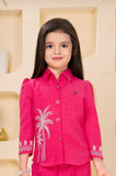 Rani Pink Palm Embroidered Co-ord Set