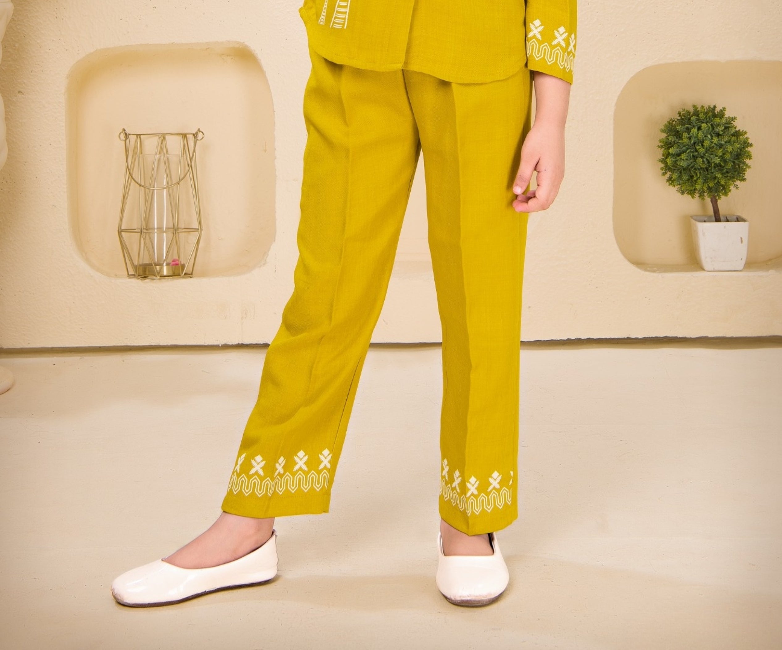 Mustard Yellow Palm Breeze Co-ord Set