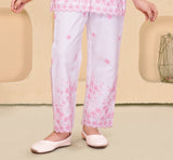 Petal Pink Embroidered Shirt & Palazzo Set