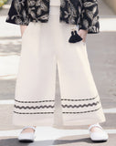 Ivory & Black Noir Designer Palazzo Set | Party Wear Kids Outfit for Girls