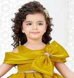 Golden - Grace Textured Bow Short Frock