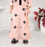Peach Ikat Jacket Co-ord Set | Casual Wear Kids Outfit for Girls