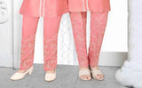 Peach Blossom Embroidered Salwar Suit | Kids Ethnic Outfit for Girls