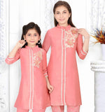 Peach Blossom Embroidered Salwar Suit | Kids Ethnic Outfit for Girls