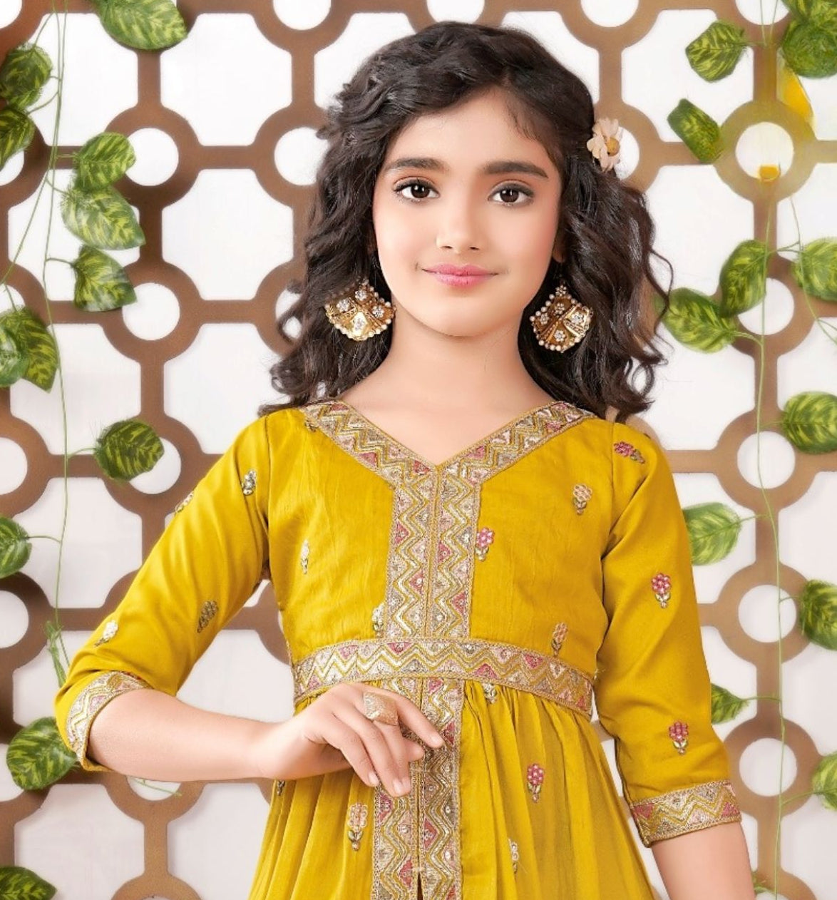 Yellow -Zayra Mustard Royale Kurti Set