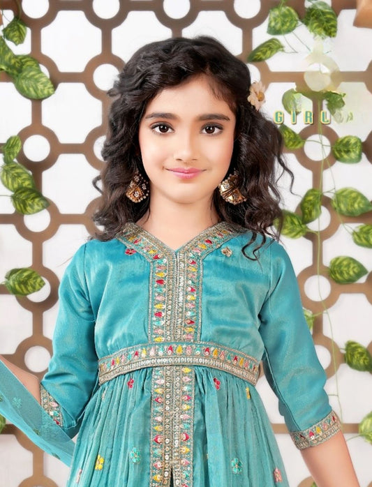 Aqua Blue -Noorani Aqua Kurti Set