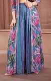 Blue Multi -Tropical Palazzo Sets